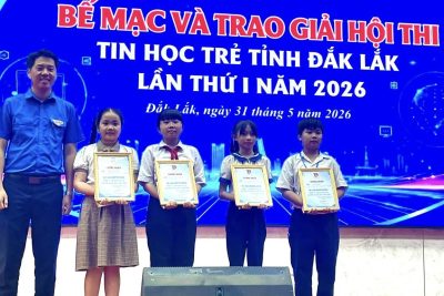 TH TRẦN VĂN ƠN THAM GIA HỘI THI TIN HỌC TRẺ TỈNH  ĐẮK LẮK , LẦN THỨ NHẤT NĂM 2025-2026